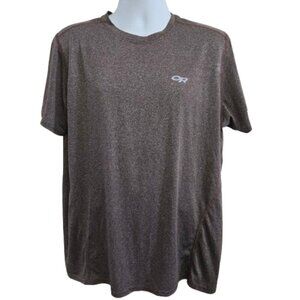 Outdoor Research Men's Ignitor Heathered Brown Short Sleeve Performance